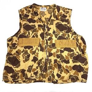 Vintage Canvasback Water Repellent Camo Duck Hunting Game Pouch Zip Vest